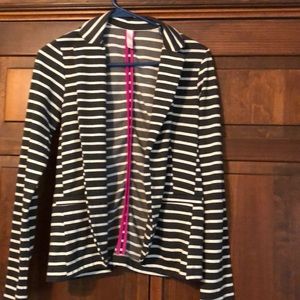 Striped cotton blazer